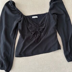 Abercrombie & Fitch Black Ruched Blouse (worn once)